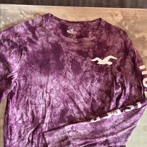 Hollister Purple Tie-Dye Long Sleeve Tee